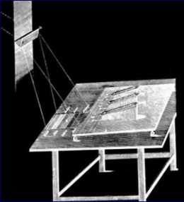 Black & white image of detail of the apparatus that Herschel used to discover infrared radition